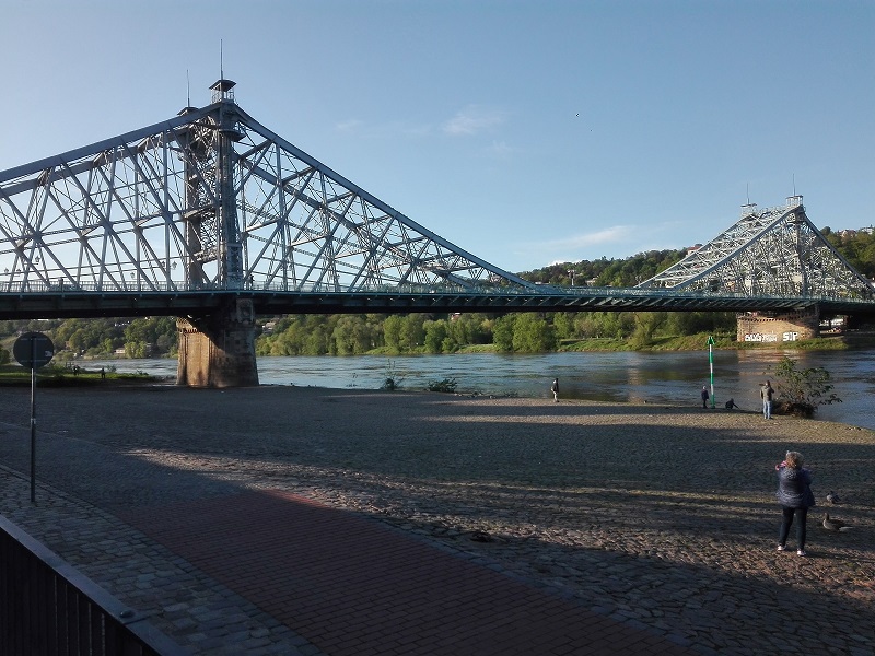 Elbufer am Blauene Wunder Dresden Ende Mai 2021