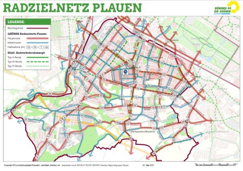 Karte des Radzielnetz Plauen (Vorschaubild)