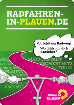 Plakat für das Projekt "Radzielnetz Plauen"