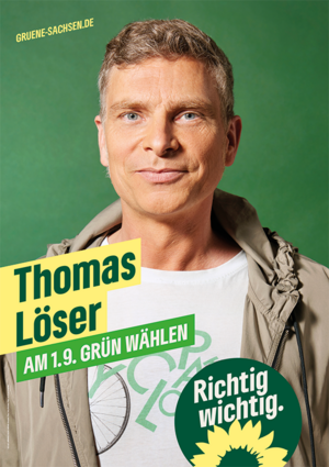 Plakat mit Portrait von Thomas Löser