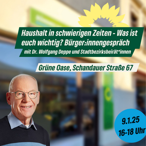 Wolfgang Deppe vor Grünem Büro Schandauer Straße 67 in Dresden