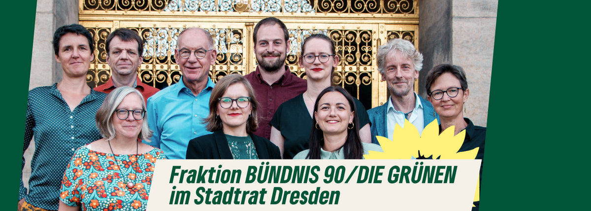 Unsere Dresdner Fraktion vor dem Rathaus