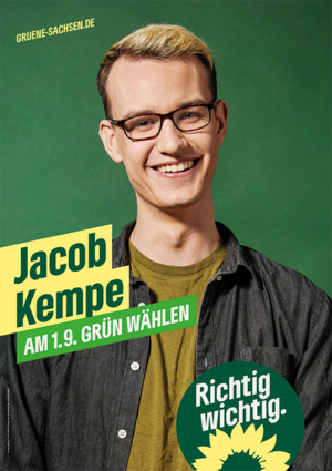 Plakat mit Portrait von Jacob Kempe