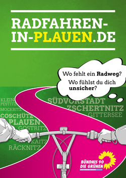 Plakat für das Projekt "Radzielnetz Plauen"